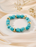 1pc Bohemian Turquoise Handmade Beaded Bracelet, Niche Design